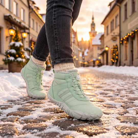 Nordtritt Frostfrei in Minze auf verschneiter Straße